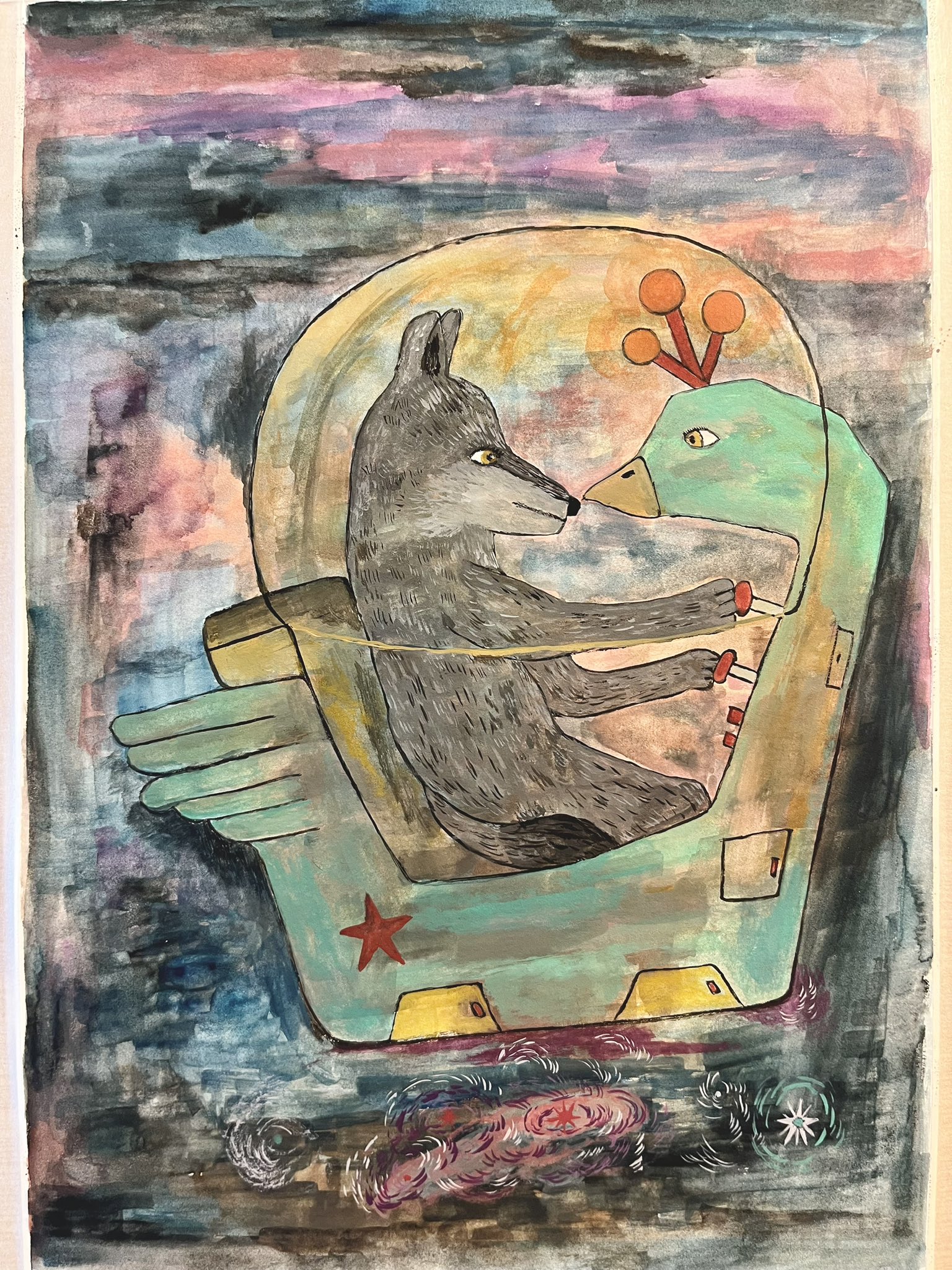 ☆岸 葉子☆「 帆船 」水彩画　色紙　未使用！ ☆岸 葉子☆「 帆船 」水彩画 色紙 未使用！ ☆岸 葉子☆「 帆船