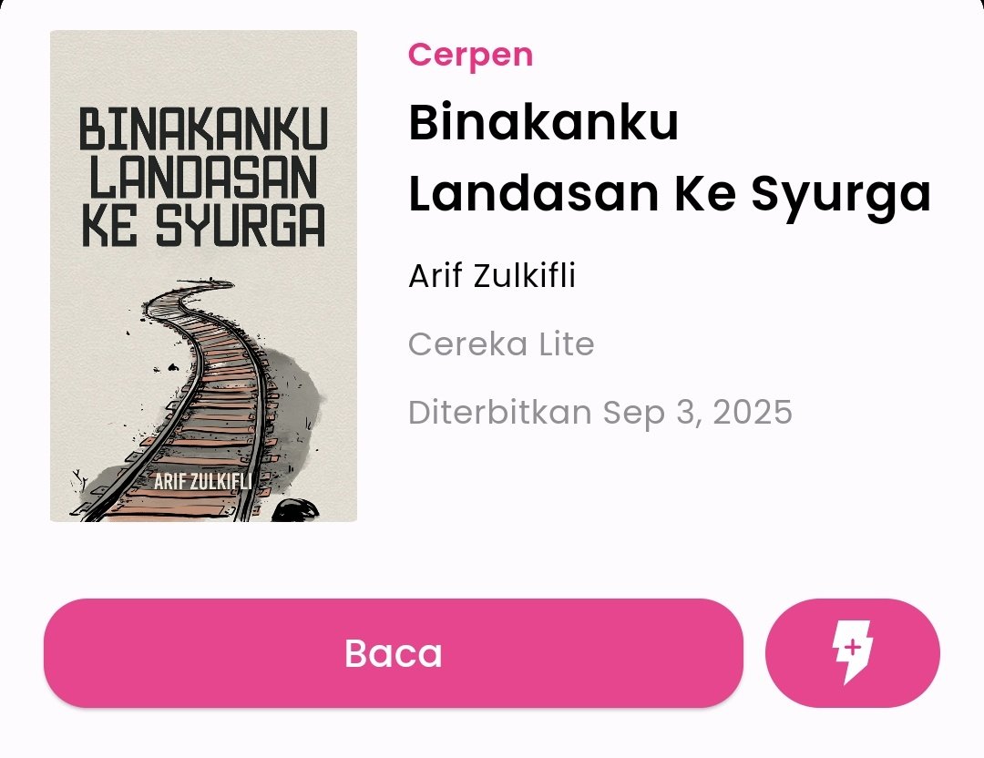 "Binakanku Landasan Ke Syurga" kini boleh dibaca di Cereka!

Jom download CEREKA dan baca tanpa had hari ini onelink.to/cereka