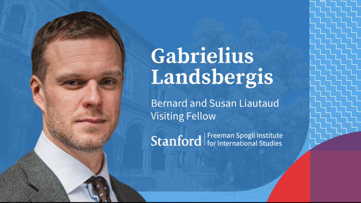 Gabrielius Landsbergis🇱🇹 (@glandsbergis) on Twitter photo Looking forward to getting started as a Bernard and Susan Liautaud Visiting Fellow at <a href="/Stanford/">Stanford University</a> with the Center for International Security and Cooperation <a href="/StanfordCISAC/">CISAC & on Bluesky @stanfordcisac.bsky.social</a>. I will be continuing to advocate for strength and solidarity on both sides of the Atlantic, so wish me luck. Looking forward to getting started as a Bernard and Susan Liautaud Visiting Fellow at <a href="/Stanford/">Stanford University</a> with the Center for International Security and Cooperation <a href="/StanfordCISAC/">CISAC & on Bluesky @stanfordcisac.bsky.social</a>. I will be continuing to advocate for strength and solidarity on both sides of the Atlantic, so wish me luck.