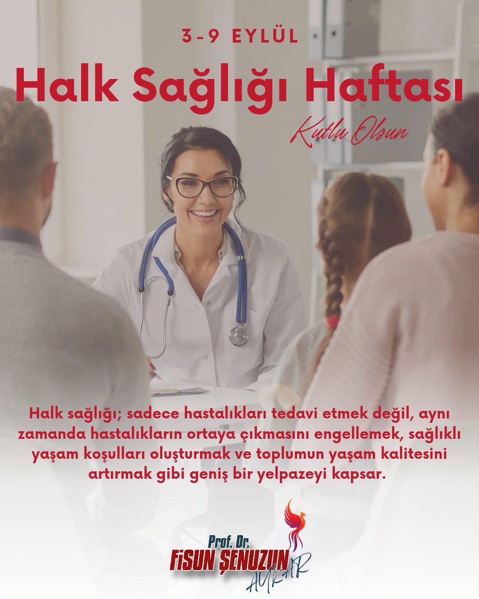 3-9 Eylül Halk Sağlığı Haftası Kutlu Olsun...

​Halk sağlığı; sadece hastalıkları tedavi etmek değil, aynı zamanda hastalıkların ortaya çıkmasını engellemek, sağlıklı yaşam koşulları oluşturmak ve toplumun yaşam kalitesini artırmak gibi geniş bir yelpazeyi kapsar.

Sağlığımıza