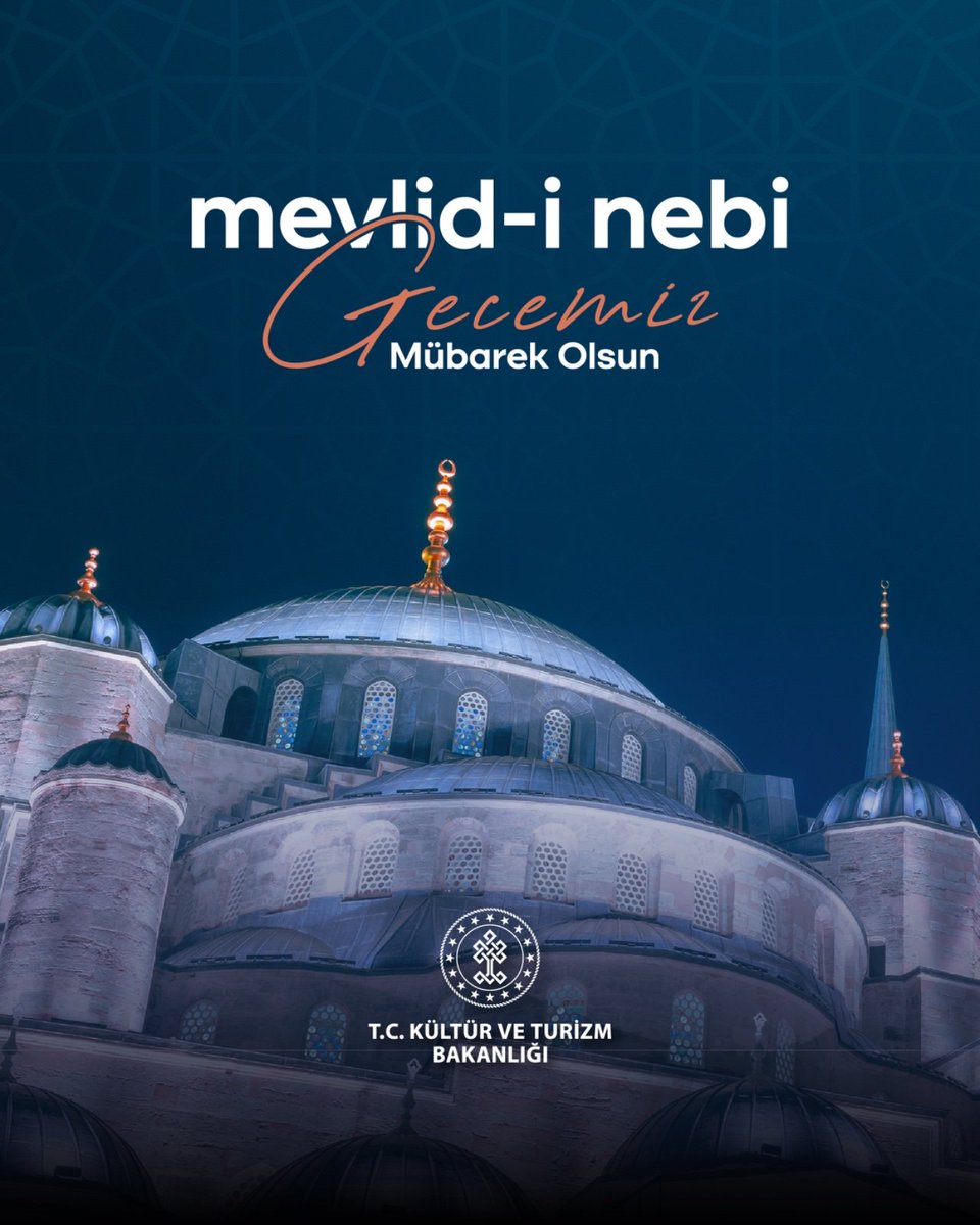 Milletimizin ve tüm İslam âleminin #MevlidiNebi gecesini tebrik ediyor; bu mübarek gecenin rahmet, bereket ve huzur getirmesini diliyoruz. 🌙