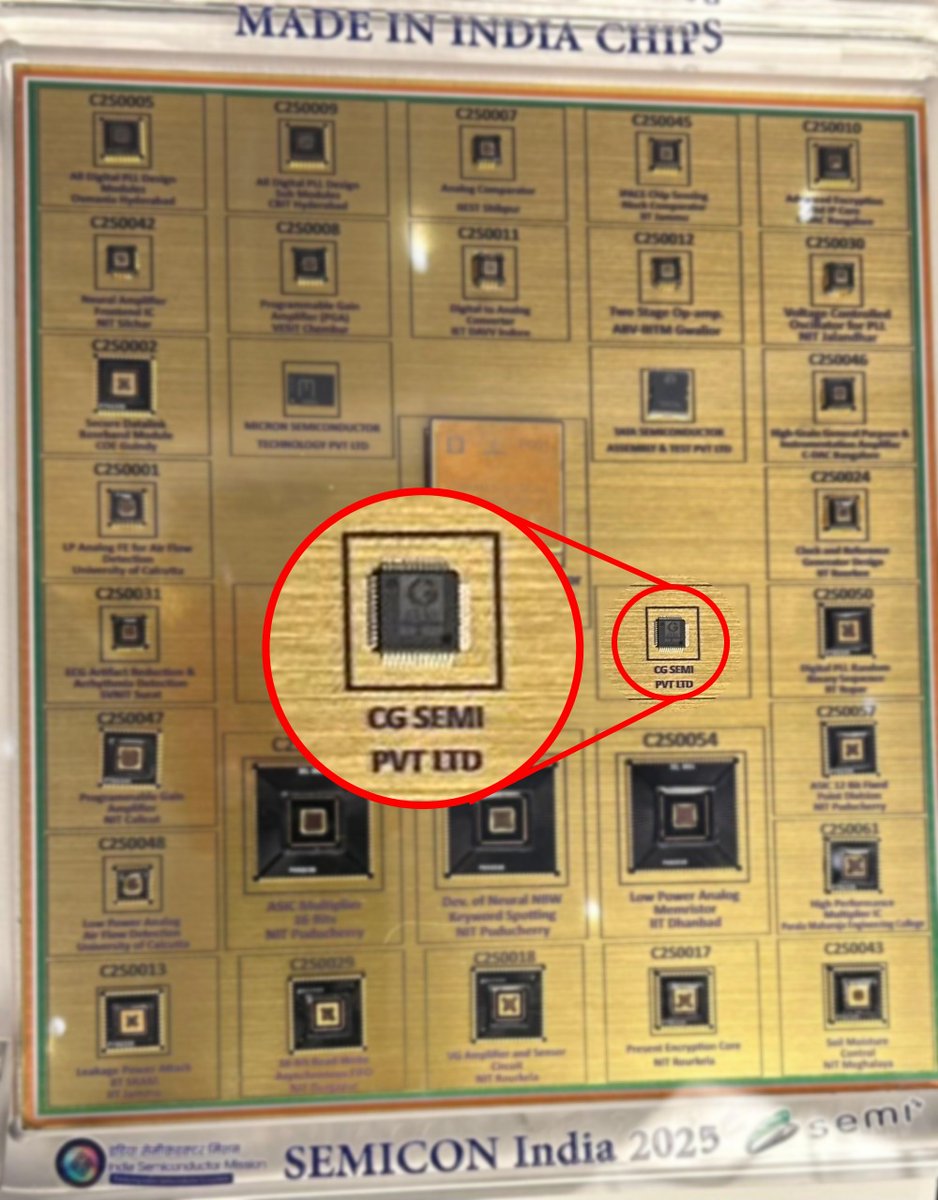 CG SEMI Private Limited (@cgsemi_official) on Twitter photo A transformative milestone for India – the unveiling of the first-ever ‘Made in India’ semiconductor chips at <a href="/SemiconIndia/">India Semiconductor Mission</a> 2025. This achievement reflects years of perseverance, collaboration and visionary leadership across industries and government, driving India’s A transformative milestone for India – the unveiling of the first-ever ‘Made in India’ semiconductor chips at <a href="/SemiconIndia/">India Semiconductor Mission</a> 2025. This achievement reflects years of perseverance, collaboration and visionary leadership across industries and government, driving India’s