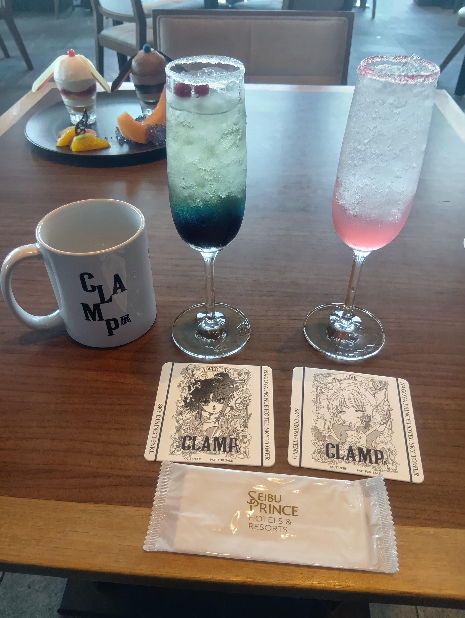CLAMP展　プリンスホテルコラボメニュー　コースター、マグカップ CLAMP展 名古屋 プリンスホテル マグカップ&コースター - メルカリ