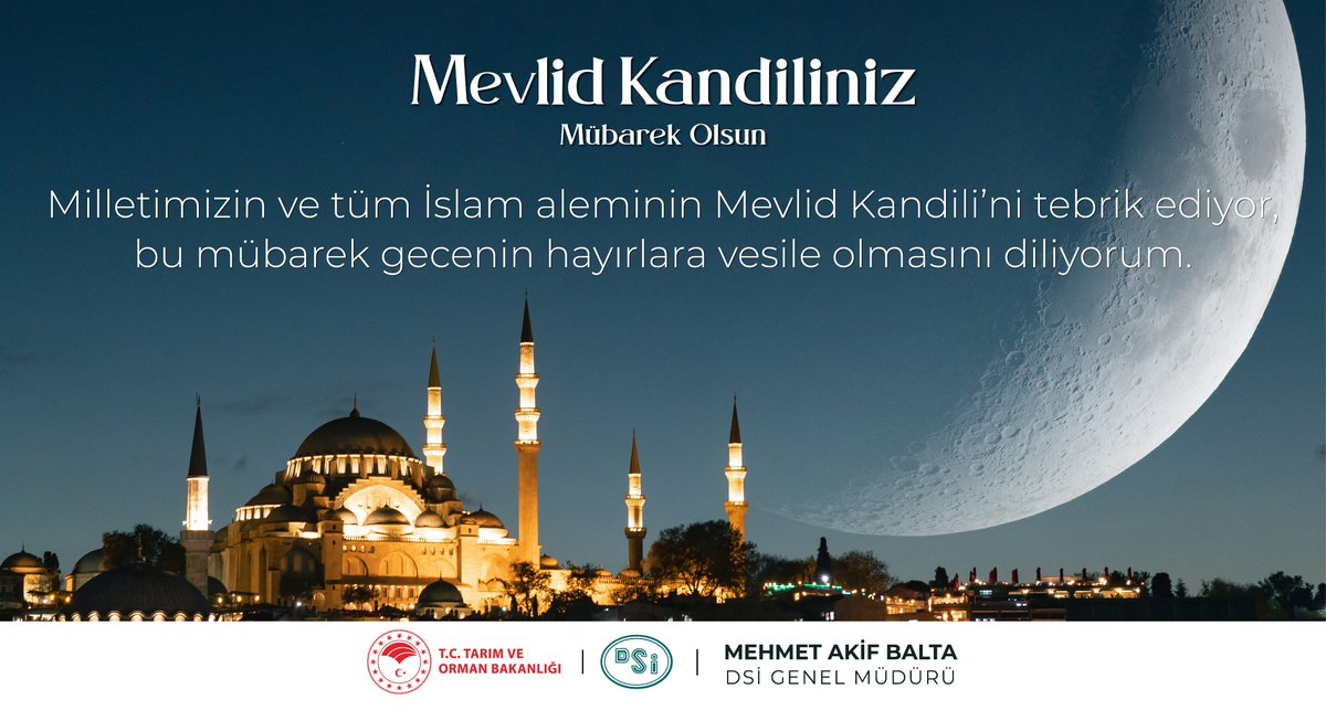 Milletimizin ve İslam aleminin Leyle-i Mevlidini tebrik ediyor, bu mübarek gecenin tüm insanlığa hayırlar getirmesini Yüce Allah'tan niyaz ediyorum.

Rahmetin, sevginin, merhametin, gariplerin, yolda kalmışların, mazlumların, gençlerin, çocukların Peygamberi, Resûl-ü Kibriyâ