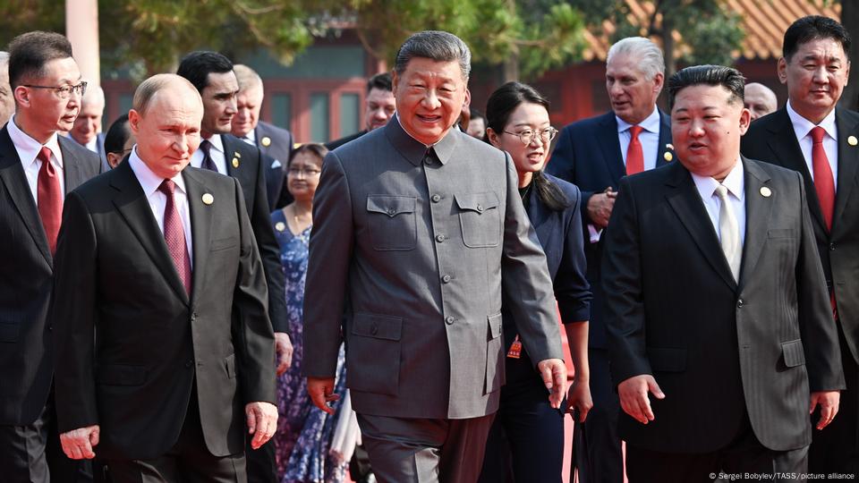 DeepAhlawt's tweet photo. China is holding a massive military parade to commemorate 80 years since Japan surrendered at the end of World War II. 

North Korea's Kim and Russia's Putin are at the event hosted by China's Xi. DW has more. https://t.co/gPaQNJE23i