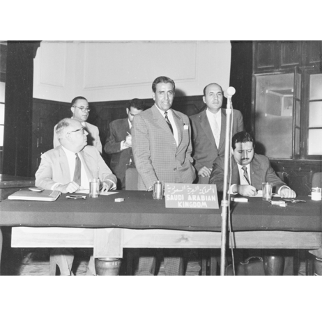 OPECSecretariat's tweet image. Five men. Five nations. One idea. The Founding Fathers of #OPEC—Abdullah Al-Tariki (Saudi Arabia), Juan Pablo Pérez Alfonzo (Venezuela), Dr Tala’at al-Shaibani (Iraq), Dr Fuad Rouhani (Iran), and Ahmed Sayed Omar (Kuwait)—met not just as delegates, but as visionaries committed to…