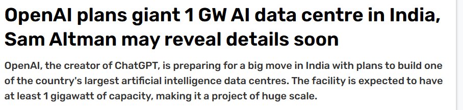 Zero_To_Zenith's tweet image. Stock Investment Opportunities from OpenAI&apos;s 1 GW Data Center in India

Tata Communications
E2E Networks
Anant Raj 
Netweb
Railtel
NTPC
Blue Star
ABB
CG Power
Seimens

#datacenterservices #openai #datacenter #investing