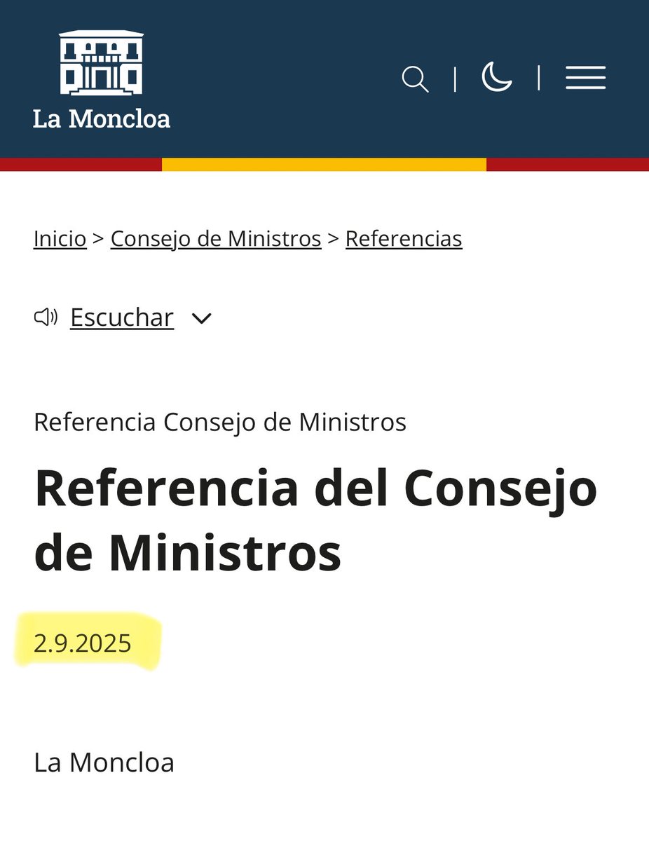 🔴 HILO.

Primer Consejo de Ministros en septiembre 2025.

Como siempre, hay muchísimas subvenciones a afines, dinero al extranjero, bastantes nombramientos y ampliaciones de gasto de todos los Ministerios.

Vean para qué se reúnen…