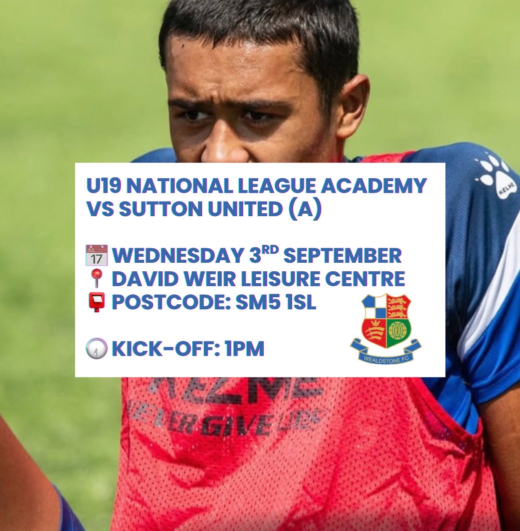 Wealdstone FC Academy (@wealdstonefca) on Twitter photo ๐๐๐๐๐๐๐๐ ๐๐๐๐๐๐ ๐
๐๐ ๐๐๐๐๐๐๐๐๐๐ ๐๐ ๐๐๐๐๐๐๐!
Our journey begins! ๐ตโช
Wealdstone FC Academy plays its first-ever game in the U19 National League Academy Division, and itโs all to play for as we hit the road to face Sutton United. ๐๐๐๐๐๐๐๐ ๐๐๐๐๐๐ ๐
๐๐ ๐๐๐๐๐๐๐๐๐๐ ๐๐ ๐๐๐๐๐๐๐!
Our journey begins! ๐ตโช
Wealdstone FC Academy plays its first-ever game in the U19 National League Academy Division, and itโs all to play for as we hit the road to face Sutton United.