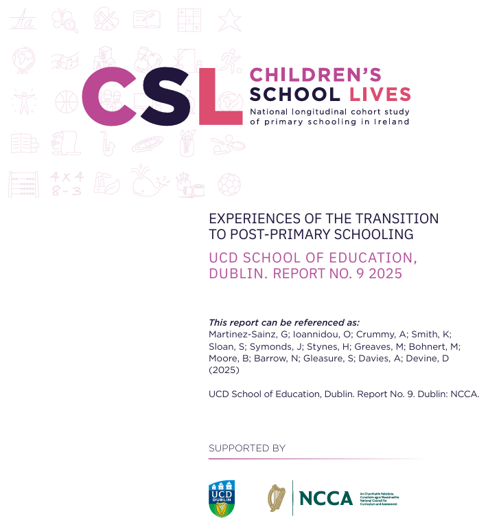 CSLstudyUCD's tweet image. 🚨 Today, we launch Report 9 from the #CSLstudy, ‘Experiences of the Transition to Post-Primary Schooling’
🔗 Download the report from our website at: cslstudy.ie/downloads/CSL_…
🧵 Read about some of the key findings below –
⬇️ 1/18