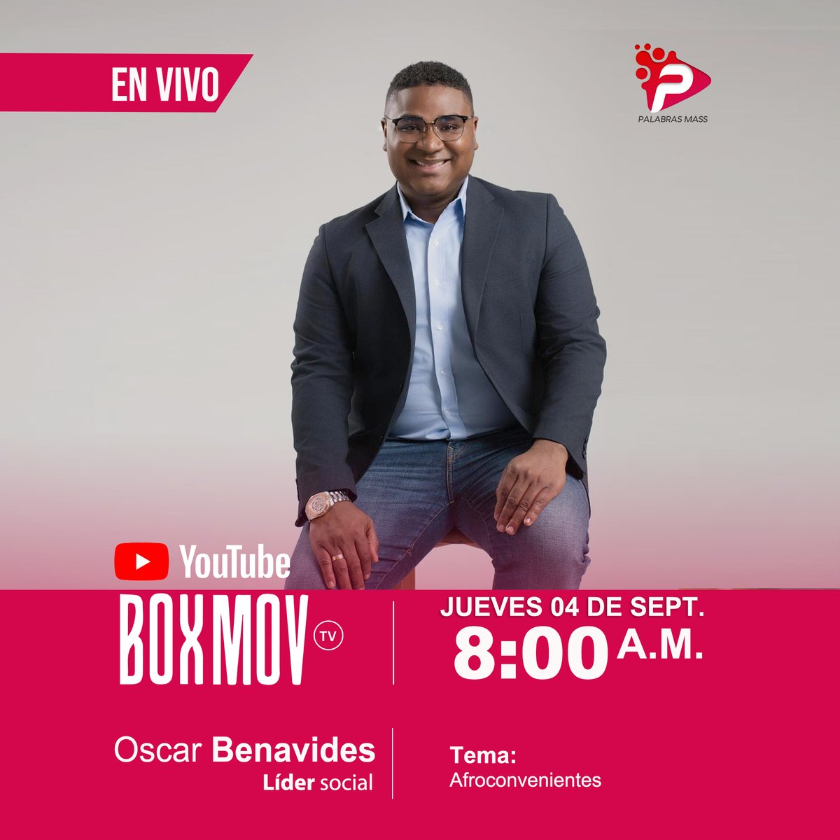 ✊🏿 ¿Cuáles son los retos y oportunidades que enfrentan las comunidades afro en Colombia?

🔴 Este jueves 04 de septiembre a las 8:00 A.M. lo conversamos en vivo con <a href="/ODBenavidesA/">Oscar Benavides</a> , líder social, por YouTube de <a href="/CanalBoxMov/">BoxMov</a> 

No te pierdas este episodio.