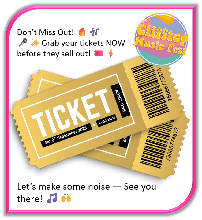 The countdown is ON for our #ClifftopMusicFest2025
📅 Saturday 6 September
📍 Wharncliffe Rd, Highcliffe BH23 5DF
🎫 Get your tickets at 
eventbrite.co.uk/e/cliff-top-mu…