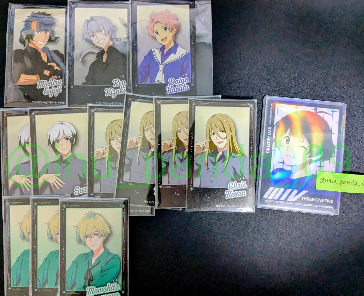 【交換/譲渡】  SideM キャラガム Super SuMMer Market サマーマーケット ステッカー

譲: 北斗 薫 麗 (4) 恭二 ピエール 悠介 龍 誠司 (2) 九郎 (2) キリオ (2) 春名 四季 朱雀 (2) 幸広 (2) 荘一郎 (2) 巻緒 咲 (4) 直央 志狼 (4) かのん (2) 道流 漣 大吾 想楽 (2) ☆クリス (4) 百々人 (3)

↓