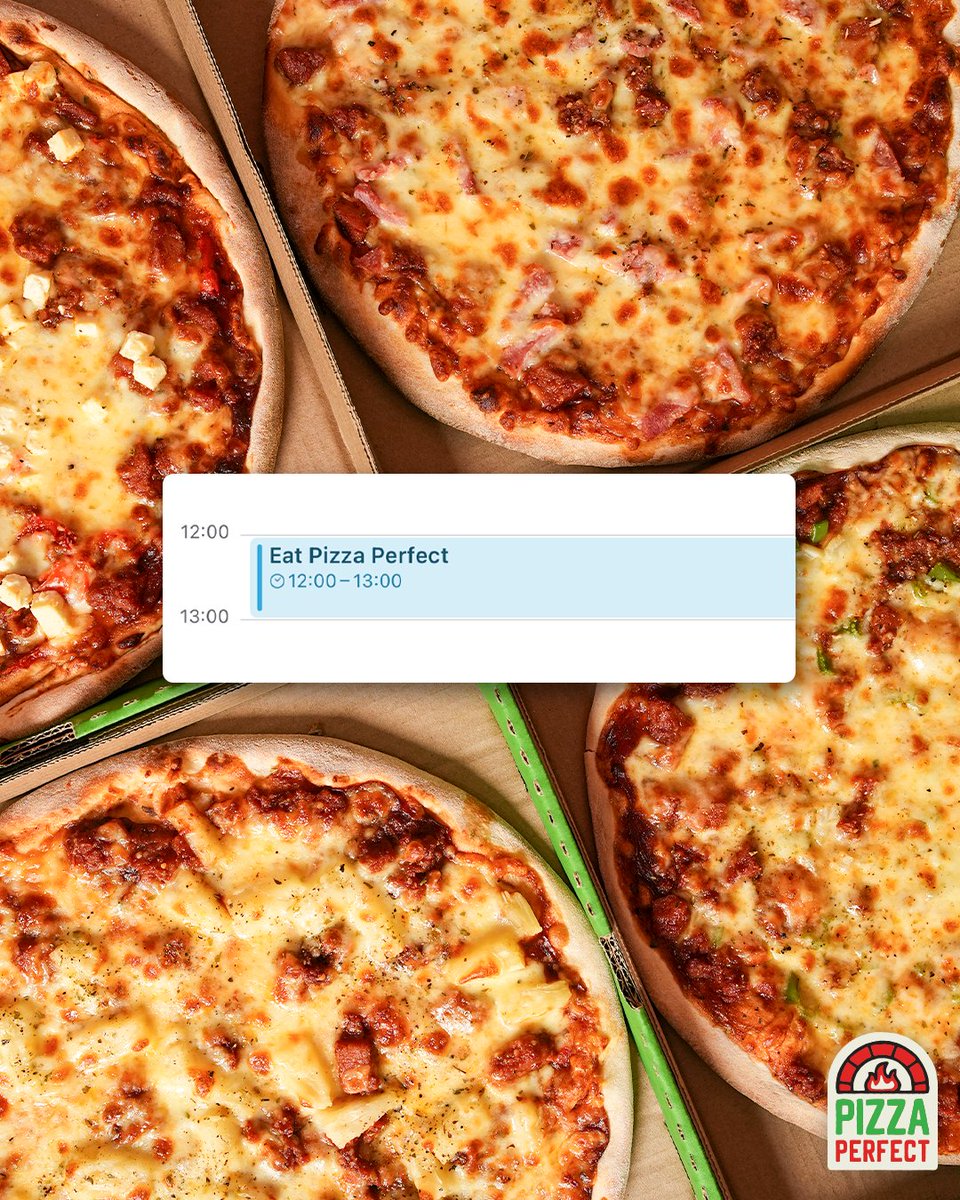 Schedule your time with #PizzaPerfect, just you and a box of cheesy goodness 🍕😋

Order your favourites and enjoy it in the comfort of your home 📲 Download the app now: shorturl.at/uHLVE

#WeMakePizzaPerfect #PizzaLovers #PizzaMoments #App #OrderIn