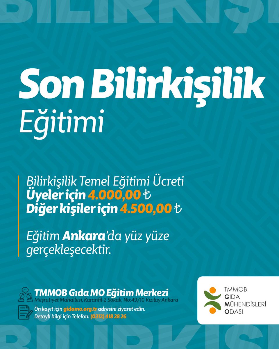 Son Bilirkişilik Eğitimimizi Ankara’da gerçekleştireceğiz.

Detaylar için gidamo.org.tr adresine bakabilirsiniz.