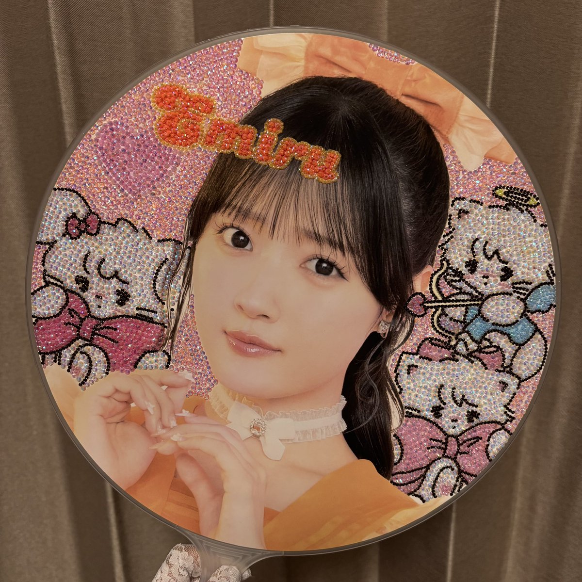 デコうちわ完成❕
我ながらかわいちゅぎദ്ദി＞ᴗ＜)🎀✧
全ツ北海道楽しみにしてるね❤︎
ずっとずーっといちばん大好きだよ❕

#えみるがみるの #川本笑瑠
