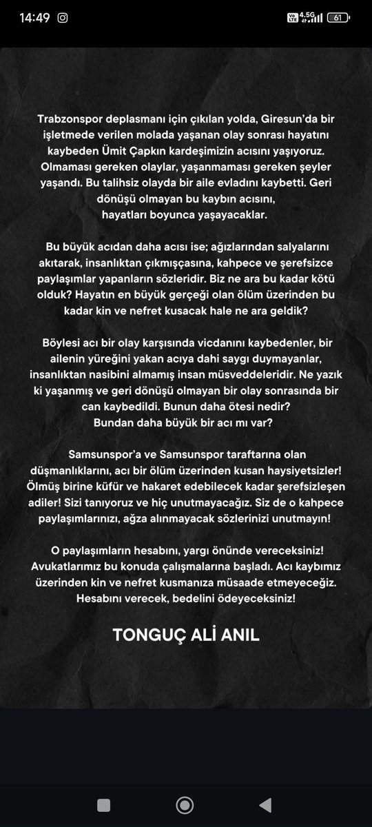 DOĞUBEY⁵⁵ (@carsambali_bd) on Twitter photo #ÜmitÇapkınYalnızDeğildir 
#Samsunspor #ÜmitÇapkınYalnızDeğildir 
#Samsunspor