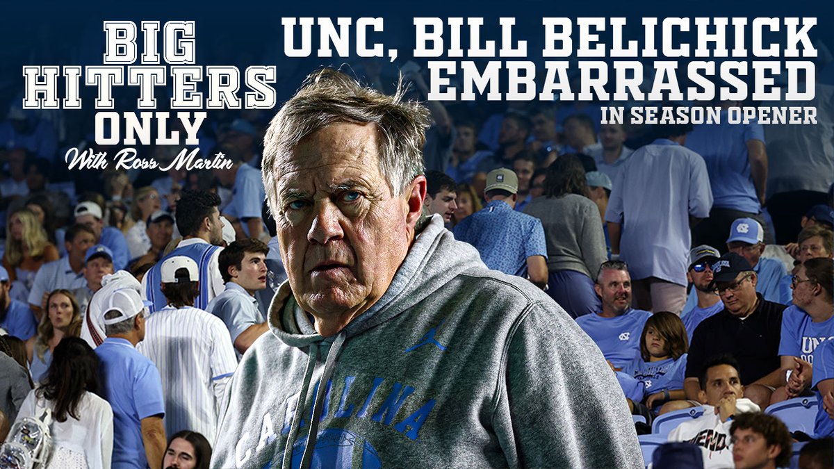 RossMartinNC's tweet image. Watch Big Hitters Only on YouTube...

#UNC football, Bill Belichick embarrassed in season opener

- Game takeaways, QB situation🏈
- Game Day scene😎
- What now?📅
- Hubert Davis press conference thoughts 🏀

w/ @HeelCalledDuke 

youtube.com/watch?v=_YFVbM…