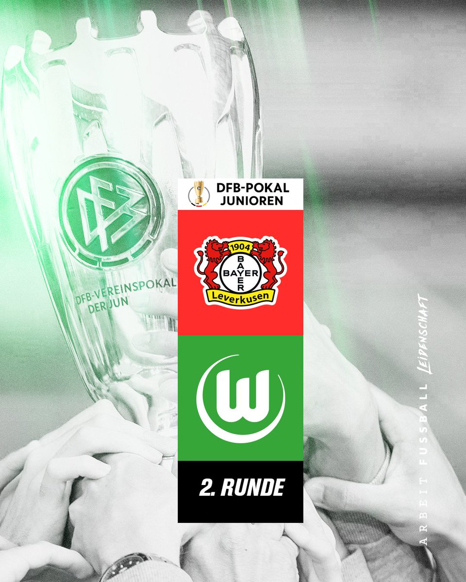 Das Los hat entschieden. Die U19-Wölfe treten in der zweiten Runde des DFB-Pokals bei Bayer Leverkusen an.

#VfLWolfsburg
