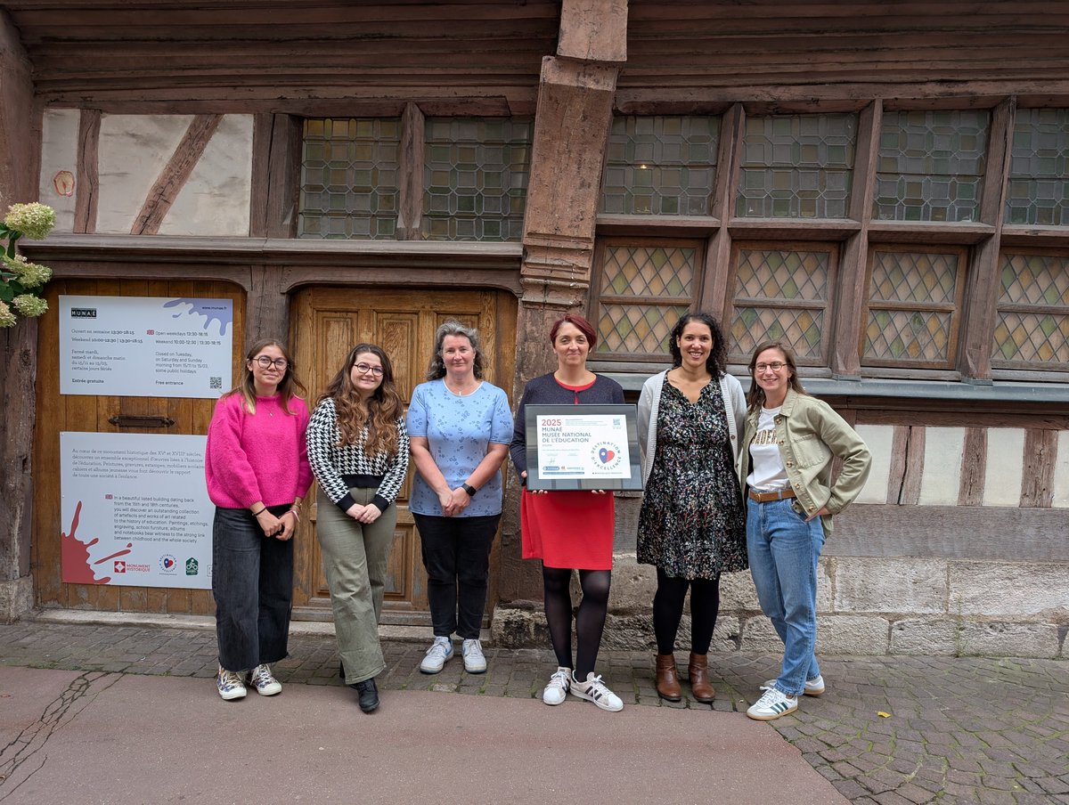 [Récompense🏅] Le <a href="/MuseeEducation/">MUNAÉ</a> vient d'être labellisé NQT Normandie "Destination d'Excellence" 👏
🌿Un label national 🇫🇷 porté par <a href="/atout_france/">Atout France</a>  qui valorise la qualité d’accueil et l’engagement écoresponsable. 
🙏 <a href="/CCIRouenM/">CCI Rouen Métropole</a>