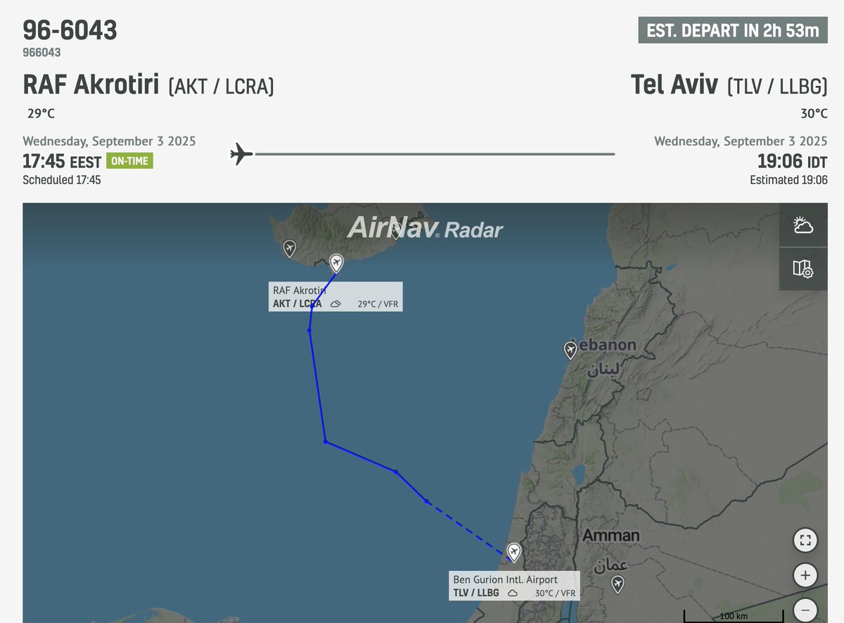This afternoon, yet another CN-235 military plane will fly from RAF Akrotiri, UK base on Cyprus, to Israel

The plane can carry 35 paratroopers - and a 6,000kg payload

Keir Starmer refuses to say what these planes are delivering to the genocidal regime in Tel Aviv