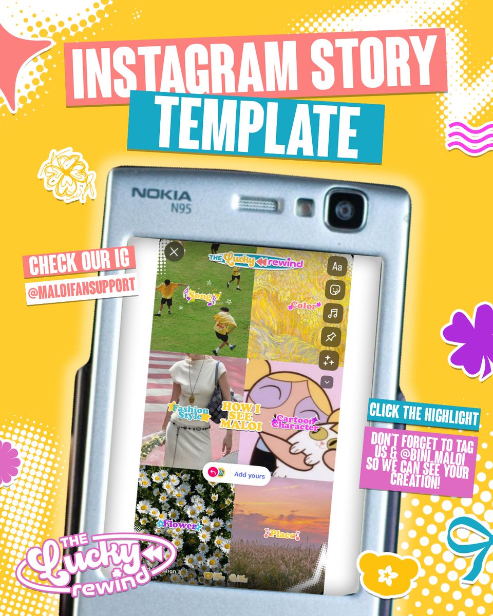 Every Lucky sees Maloi in a different color, song and the random little things that reminds us of her. 

Create your own ‘The Lucky Rewind Moodboard’ and let’s see Maloi through your lucky eyes. 👀✨

IG HIGHLIGHT LINK: instagram.com/s/aGlnaGxpZ2h0…

#TheLuckyRewind #MaloiFS