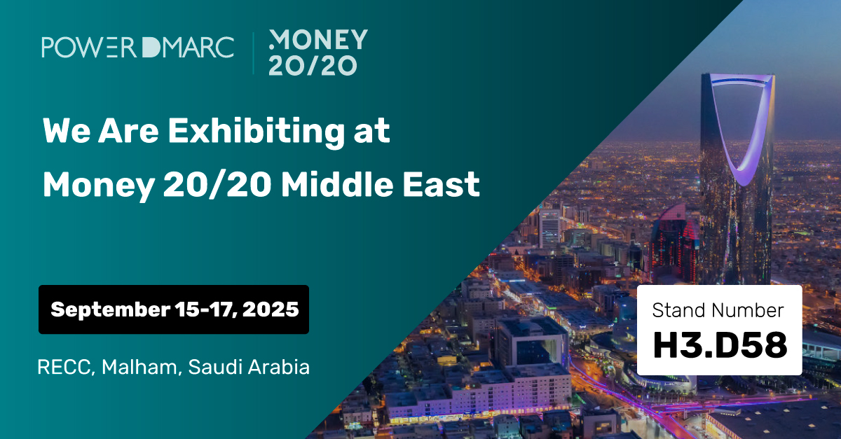 powerdmarc's tweet image. Riyadh, here we come! 🚀 We are thrilled to showcase at @money2020 Middle East. Visit us at booth H3.D58 to learn how DMARC can protect your mission-critical domains from impersonation and spoofing threats! 🔐
🔗 lnkd.in/gxeNJXke
#money2020 #saudiarabia #dmarc #powerdmarc