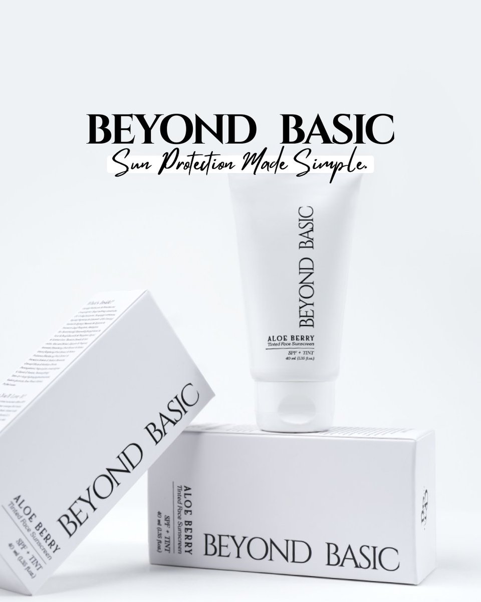 beyondbasicteam's tweet image. Why we made the Beyond Basic Tinted Face Sunscreen → because sunscreen should protect &amp;amp; enhance✨

☀️Broad spectrum
🎨Tinted, evens skin tone
💨Lightweight mousse texture
💡Sunscreen + base in 1
One step. All-day protected, fresh skin.
#BeyondBasic #SunscreenSimplified