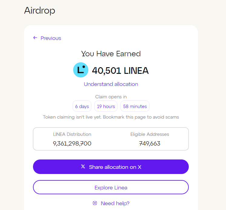 KalagoMozes's tweet photo. Noice one!
@LineaBuild $LINEA

Linea airdrop confirmed! I just checked my allocation, seamless experience with details on eligibility and amounts. Don't miss out! 

Check yours: https://t.co/Rqxg9gp2Tv #LineaAirdrop #WenChecker https://t.co/xU8ORH7ME0
