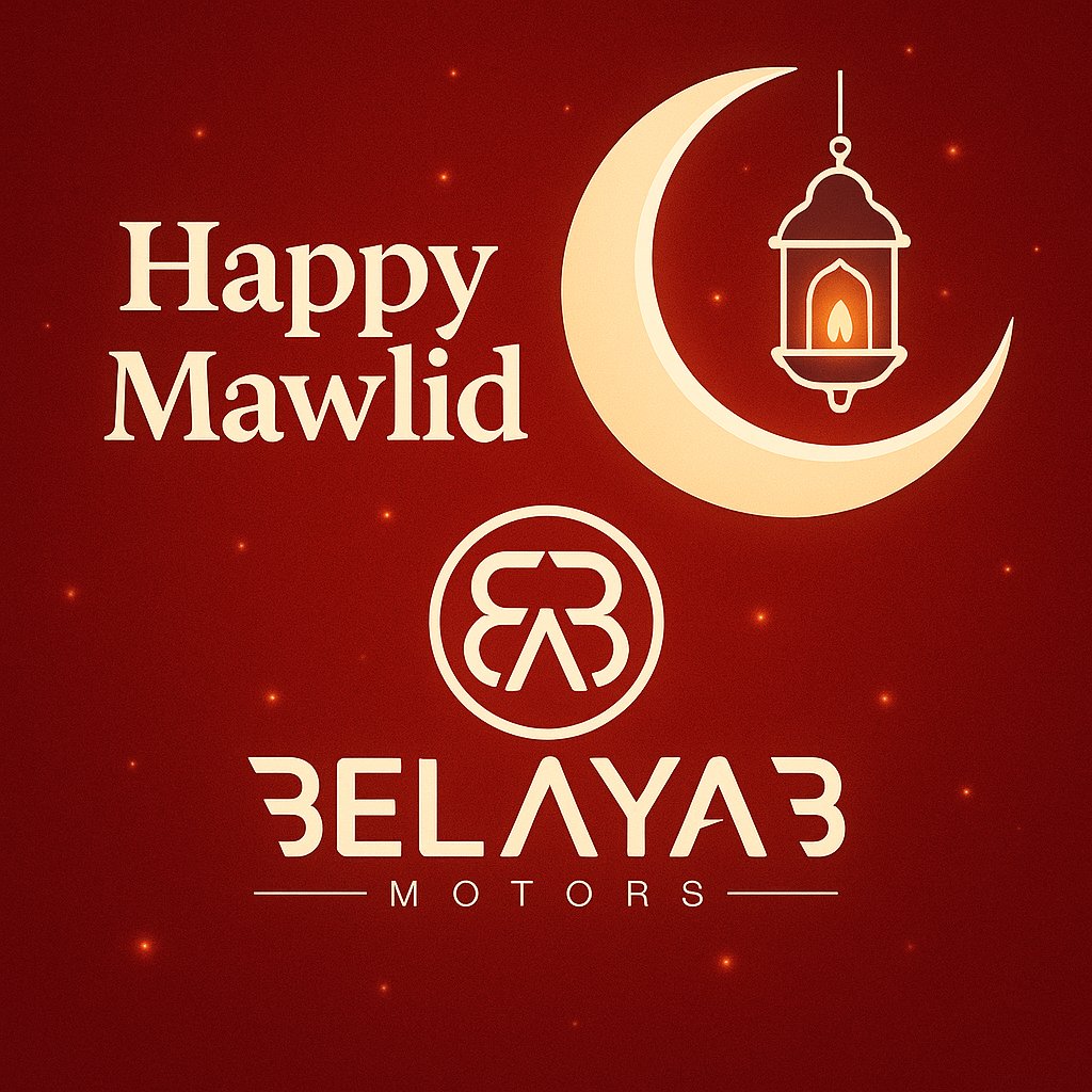 BelayabMotors's tweet image. 🌙 Belayab Motors wishes you a joyful #MawlidAlNabi ✨
May your path be filled with peace, blessings, and safe journeys ahead 🚘💚
#BelayabMotors #DrivingForward