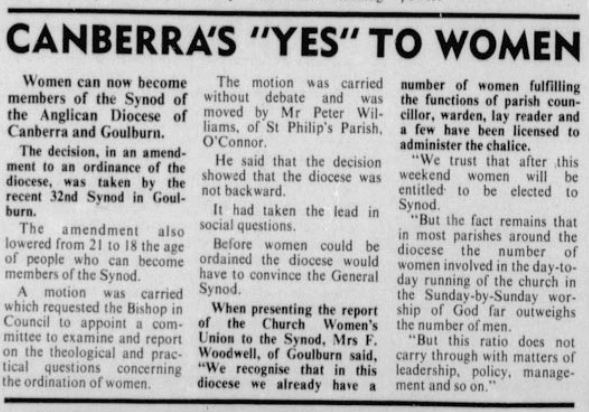 AustAnglican's tweet photo. 50 years ago, in the Diocese of Canberra and Goulburn: https://t.co/iyEXDZJSTE