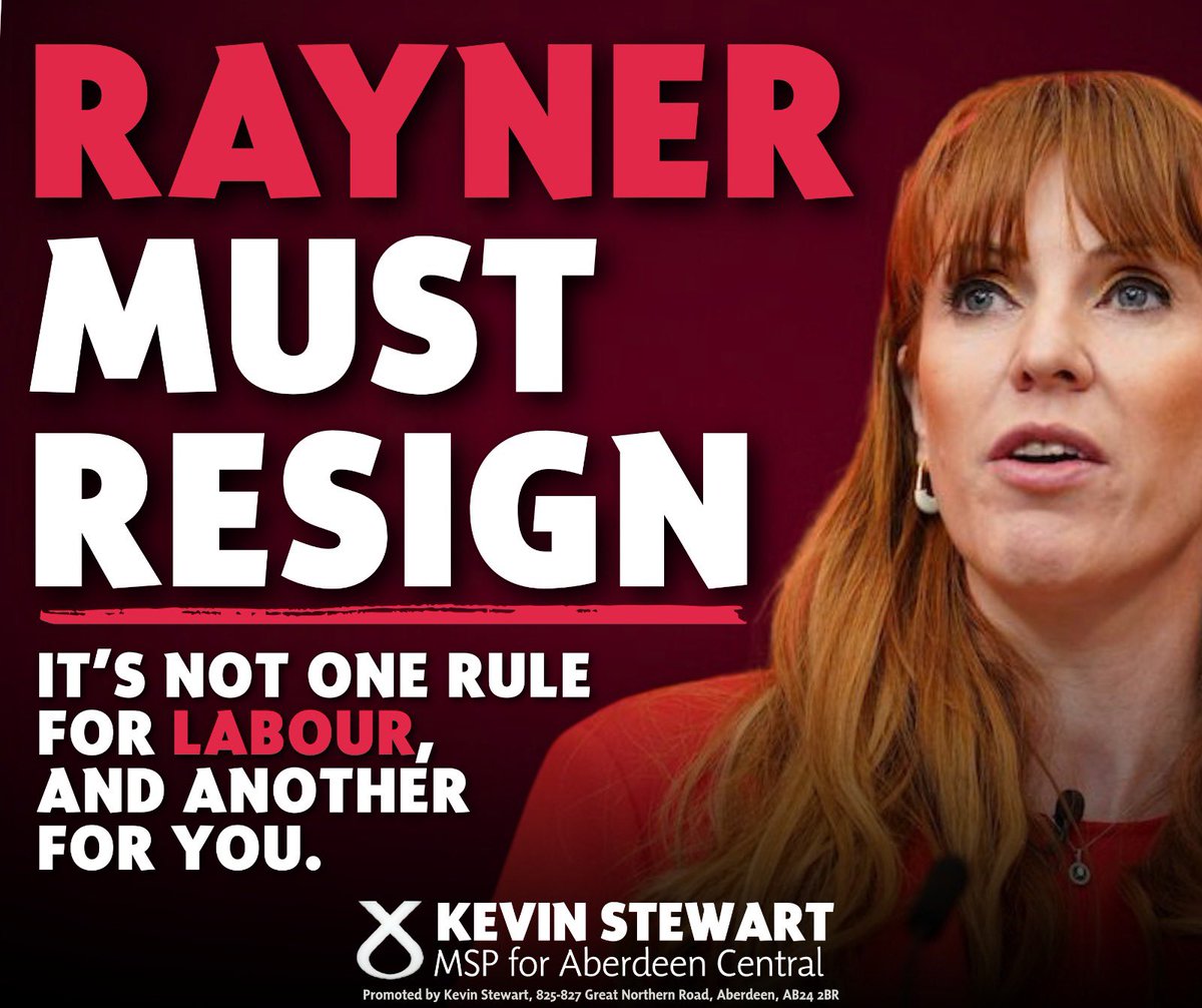 Tax evasion is a crime &amp; no ordinary Joe or Josephine would be able to deploy an “I got the wrong advice” argument as an excuse no matter what the circumstances are.

It’s not one rule for Labour’s Deputy Prime Minister and another for you.

Rayner must resign!