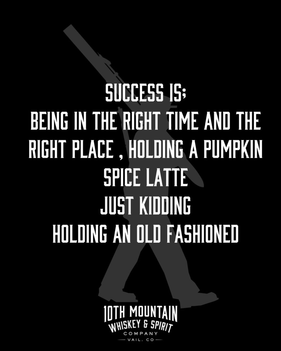 10thmtnwhiskey's tweet image. Well, when it’s appropriate we suppose. #pumpkinspicelatte #whiskeywednesday #10thMountainWhiskeyAndSpiritCompany
