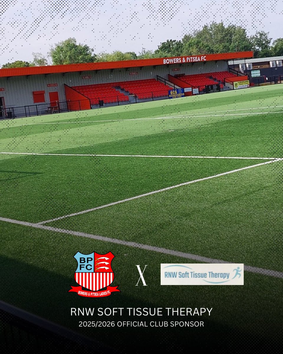 🤝 Bowers &amp; Pitsea Ladies FC x RNW Soft Tissue &amp; Remedial Therapy

We are pleased to be working with RNW Soft Tissue &amp; Remedial Therapy who will be our official Physio Partnership this season

🔗 facebook.com/share/19a6cY6h…

#UpTheBowers