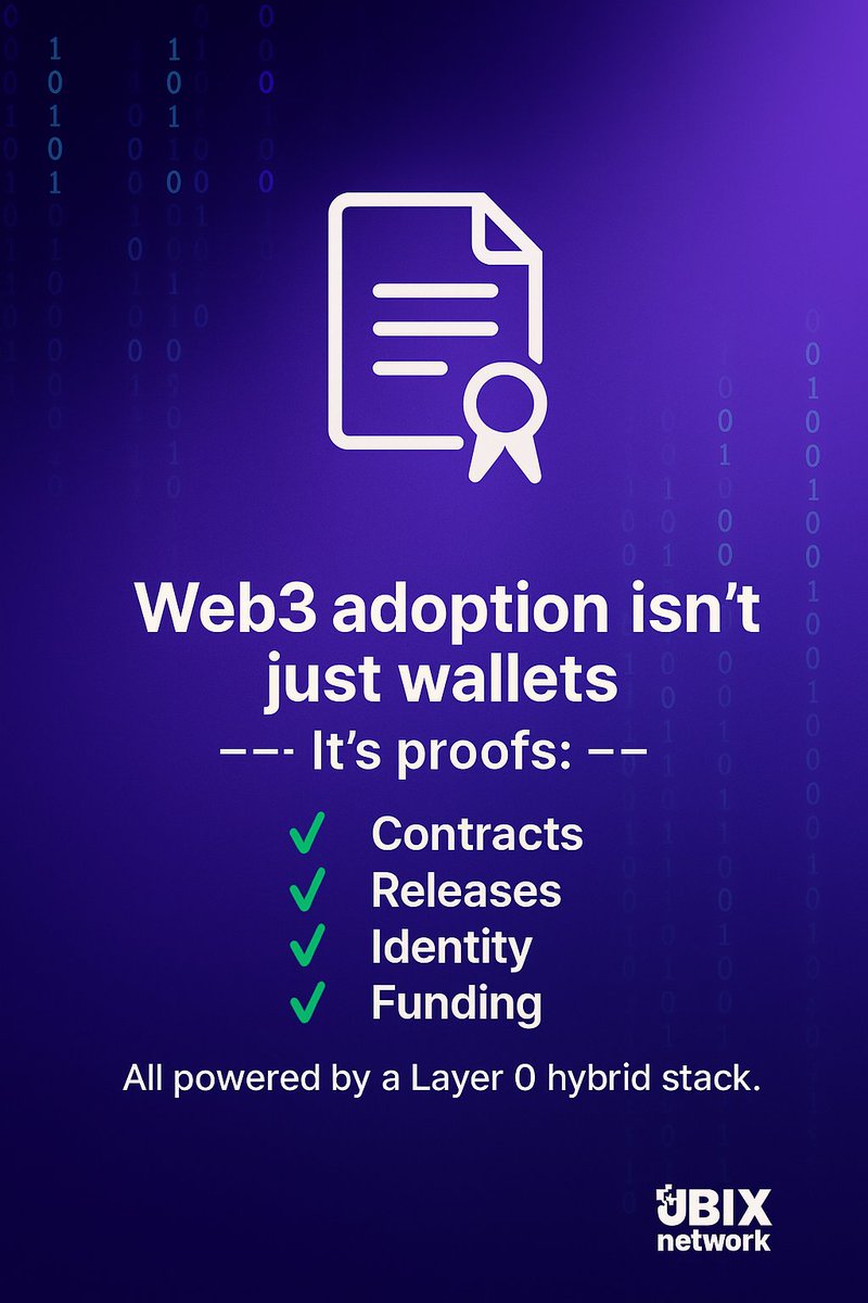 Web3 adoption isn’t just about wallets — it’s about proofs.

For businesses, real adoption requires more than sending tokens around. It requires trust, verifiability, transparency, and incentives that actually align stakeholders.

That’s why UBIX has built a full
