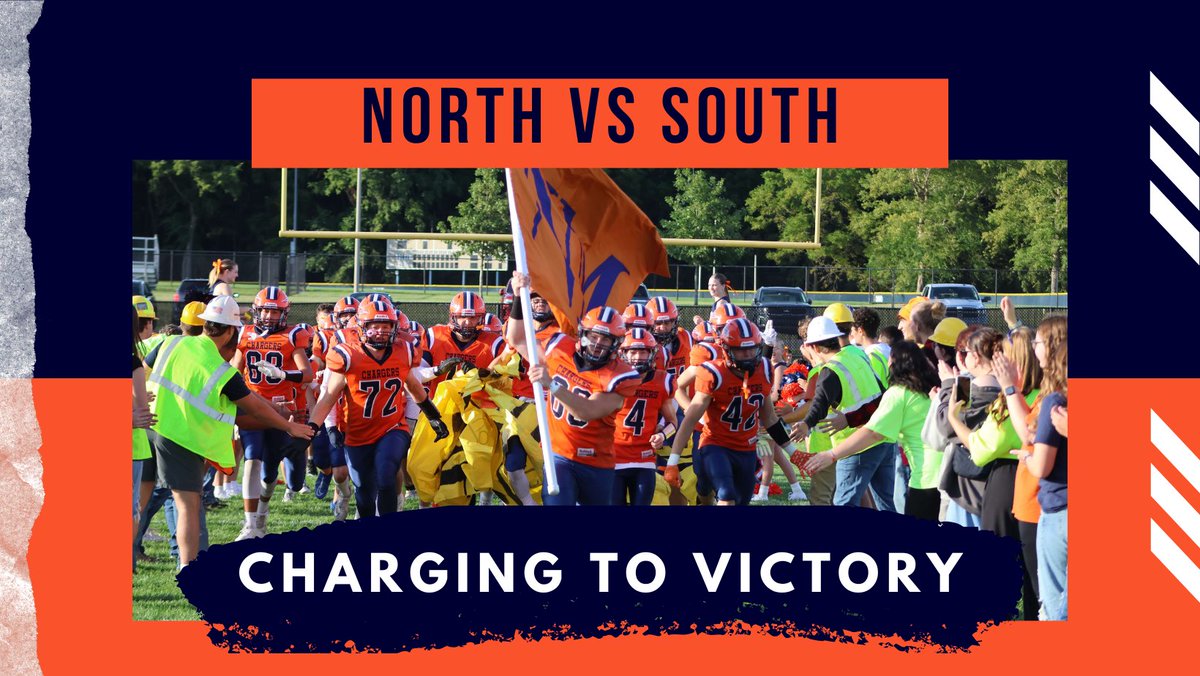 ⚡🏈 GAME DAY! 🏈⚡
Chargers vs. Southmont
📍 Charger Field | 🕖 7 PM
Bring the energy. Bring the noise. 
#ChargerPride #FridayNightLights