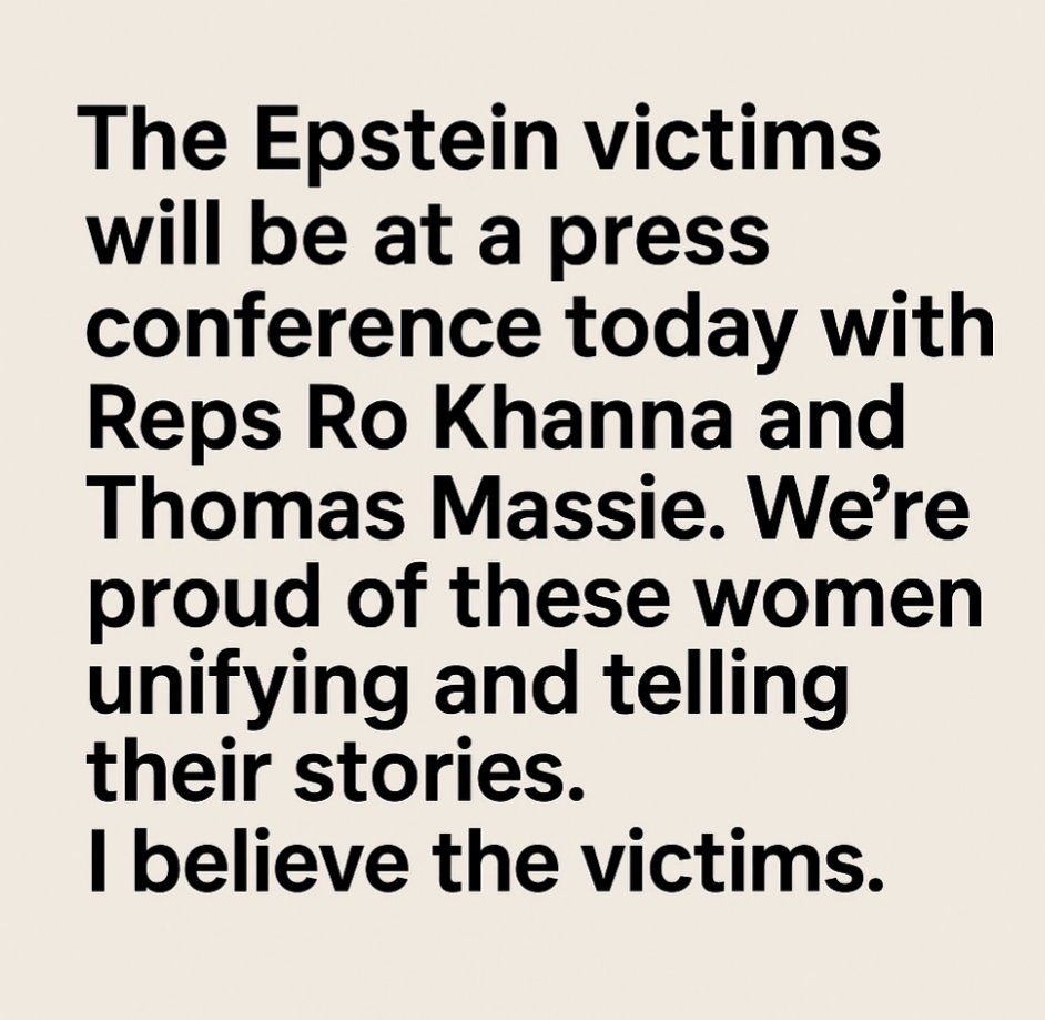 Today is about Epstein's victims. ♥️
