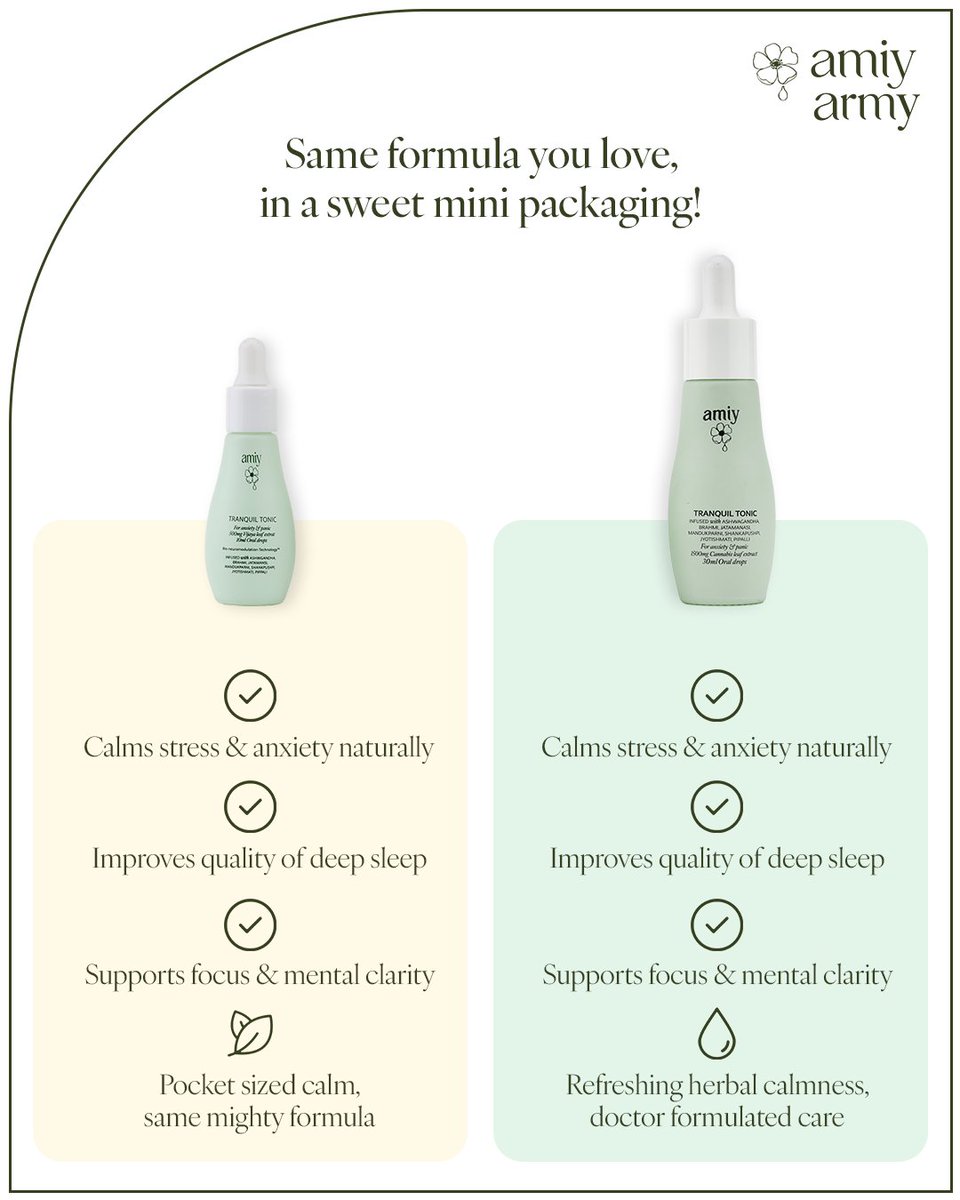 amiyarmy_'s tweet image. Did you check out our minis yet? 👀✨
Same mighty calm, just 10ml of pocket-sized vibes 🌿💧
Travel easy, stress less — cute mini w a cutie 😉
🛒 amiynaturals.com
Hashtags:
#amiyarmy #minimoment #pocketsizedpower #goodvibesonly #insideoutcare #wellnessvibes