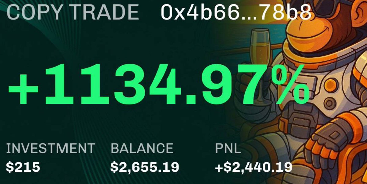 Max_necpu's tweet image. 🔥 跟随聪明钱，轻松做交易！ 🔥
不知道怎么选方向？交给聪明钱！
👉 我在用 Apexliquid Bot
✅ 自动跟随 Hyperliquid 上的顶级资金流动
✅ 24h 智能执行，无需盯盘
✅ 新手也能一键上手

📊 两周跟单收益：+1134.97% 
💡 再也不用自己猜，跟着大资金吃肉就行！
赶紧试试：
👉 t.me/Apexliquid_Bot…