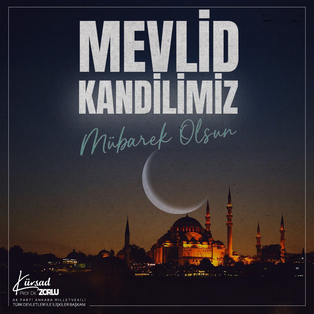 Mevlid Kandili’nin Milletimize, Türk dünyası ve İslam âlemine, hayırlar getirmesini diliyor, kandilinizi kutluyorum.

#MevlidKandili