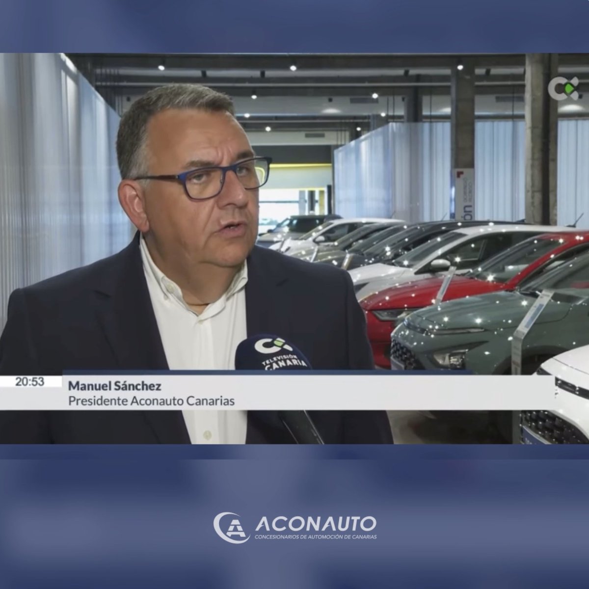 📺 EN MEDIOS | Manuel Sánchez (<a href="/SanchezM2/">Manuel Sanchez</a>), presidente de Aconauto Canarias, interviene en el Telenoticias 2 de @rtvces para comentar las matriculaciones del mes de agosto.