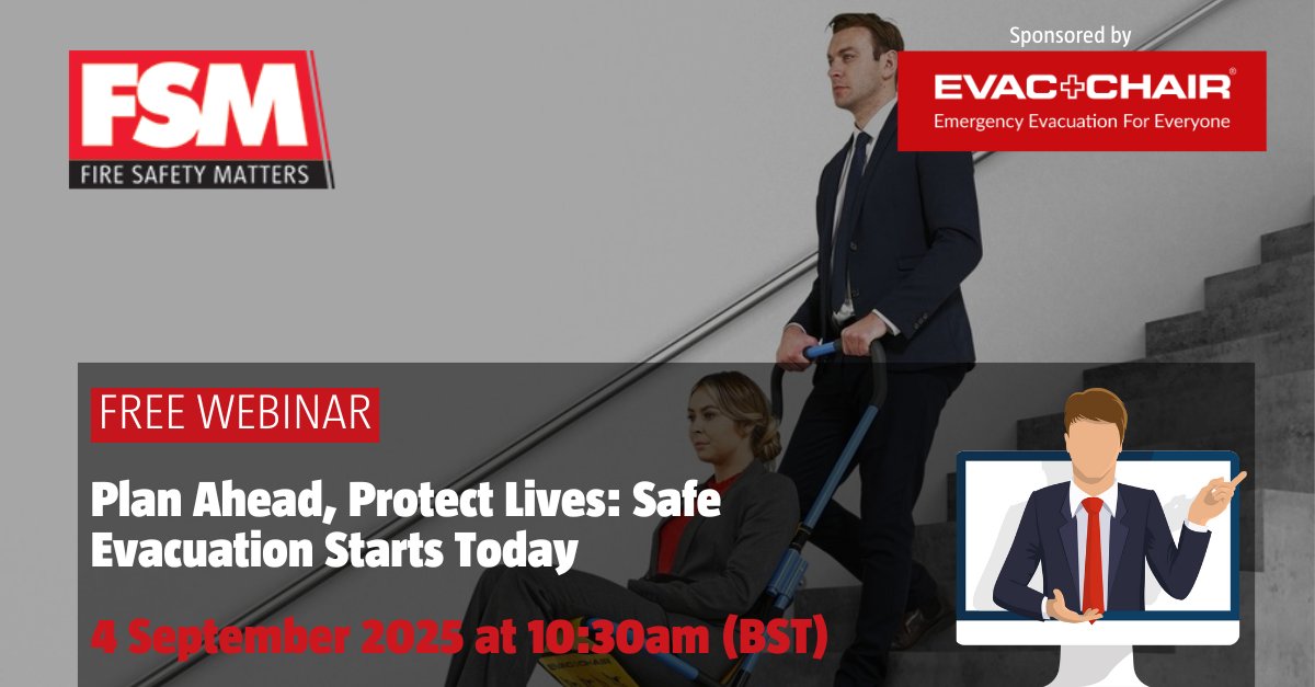 FireSafetyMattersMagazine (@fsmatters_mag) on Twitter photo 🚨 Webinar TOMORROW!
Join FSM & <a href="/Evac_Chair/">Evac+Chair International Ltd.</a> on Sept 4 at 10:30am for "Plan Ahead, Protect Lives: Safe Evacuation Starts Today."
Register FREE: wbmwebinars.com/plan-ahead-pro…
#EvacuationPlanning #SafetyFirst 🚨 Webinar TOMORROW!
Join FSM & <a href="/Evac_Chair/">Evac+Chair International Ltd.</a> on Sept 4 at 10:30am for "Plan Ahead, Protect Lives: Safe Evacuation Starts Today."
Register FREE: wbmwebinars.com/plan-ahead-pro…
#EvacuationPlanning #SafetyFirst