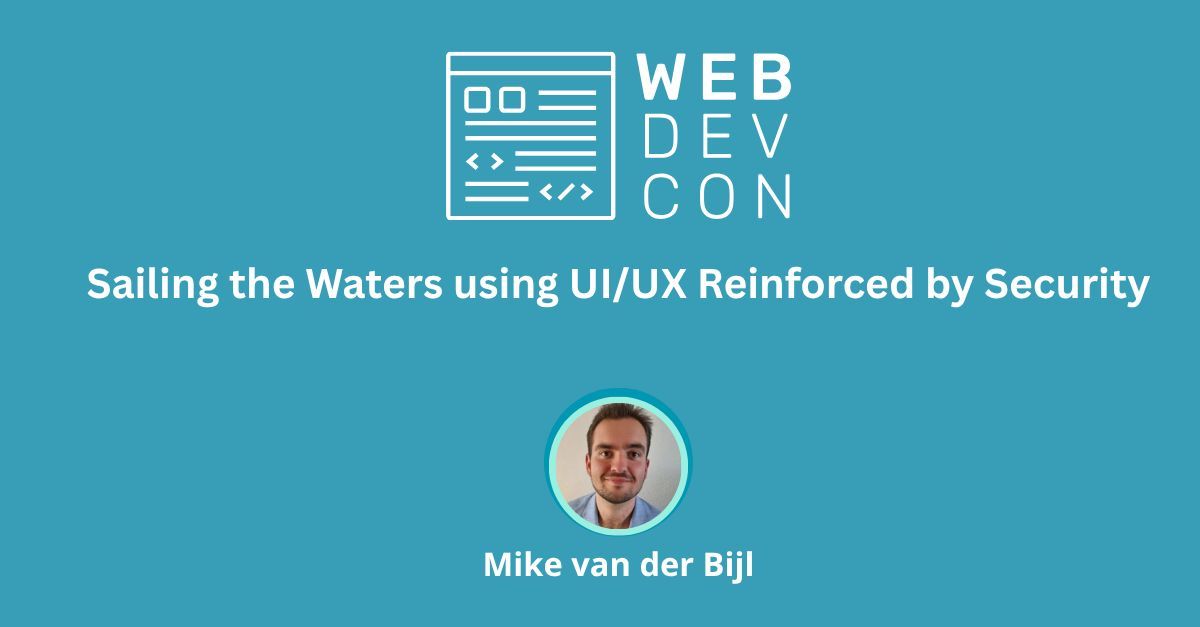 WebdevconNL's tweet image. 🎤 Mike van der Bijl spoke at Webdevcon!
The talk 'Sailing the Waters using UI/UX Reinforced by Security' is now live!💪 🚀
🎥 Watch it here: webdevcon.nl/session/sailin…
#wdc25 #security #webdevcon
