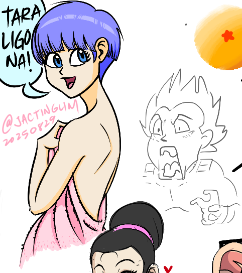 Joined a #DragonBall #magma session hosted by Monke Draws by drawing Bulma lol! #magmaart #digitalart #DigitalArtist #artcollab #bulma #fanart