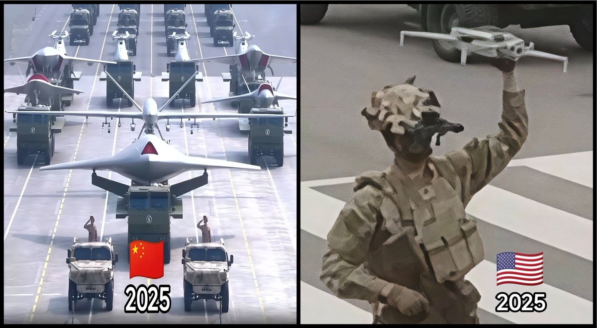 Comparing the drones at this year's military parades.

Who wore it better?