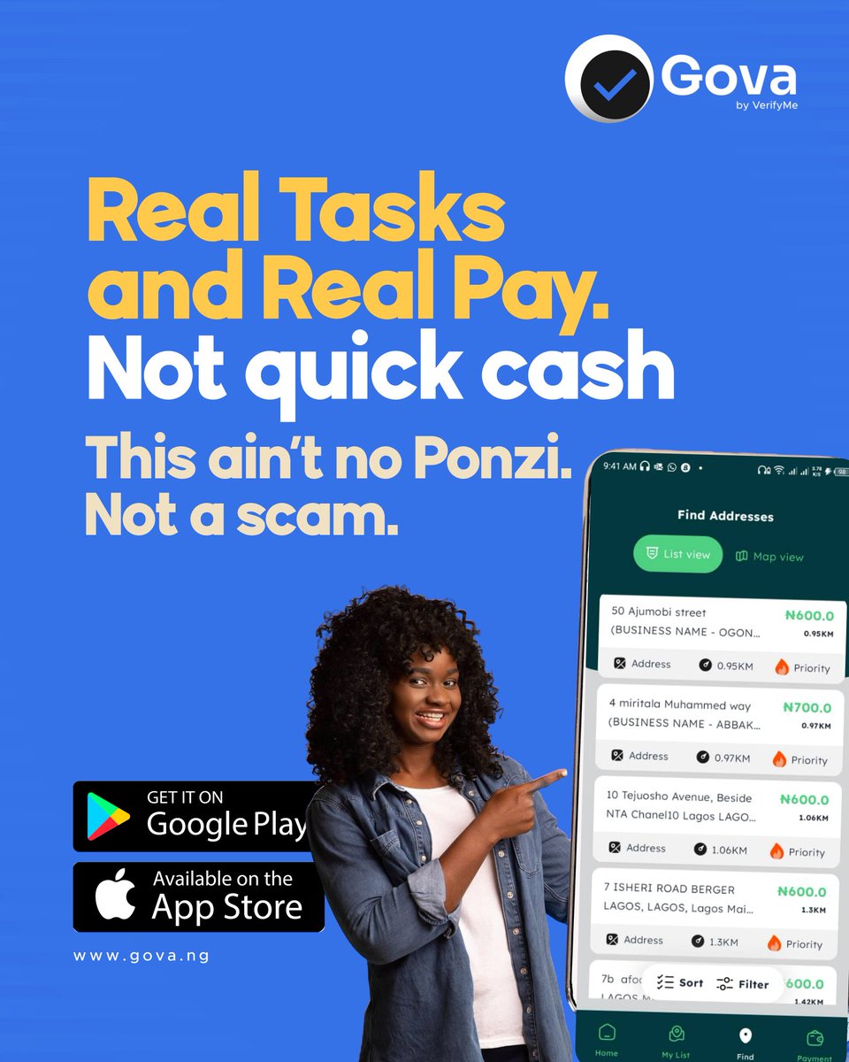 GovaNigeria's tweet photo. Real jobs. Real pay. No cap. Verify addresses, earn flexibly. Complete your sign-up now: https://t.co/UnVIjpufmo or https://t.co/pRPpoS8KnI
#SideHustle #GovaApp #GovaHustle #EarnWithEase #TrustTheProcess #EarnSecure https://t.co/GrIMrqQGcT