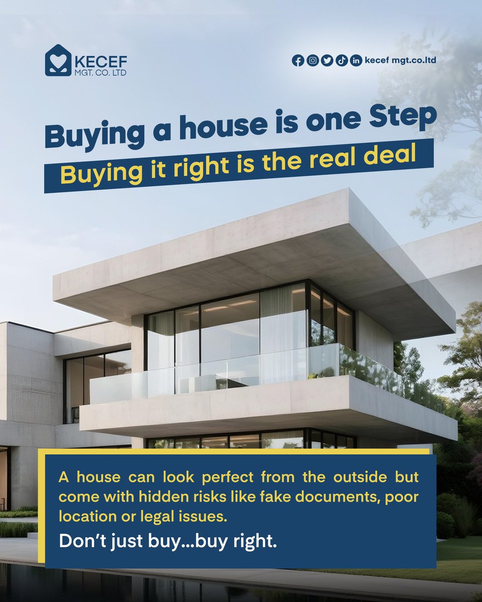 Kecefmgtco's tweet photo. Looks can deceive — fake documents, bad locations & legal issues are real risks.
At Kecef, we guide you through verified deals, smart choices & complete documentation.
📲 Don’t just buy! buy right with Kecef.
#VerifiedProperty #BuySmart #RealEstateNigeria #NSPPD #Liverpool https://t.co/jiLHKgkJT7
