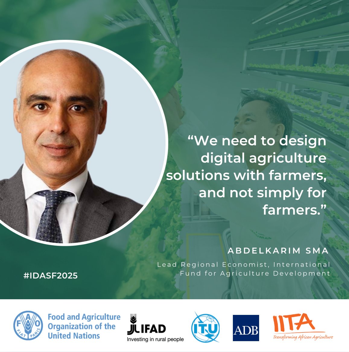 .<a href="/IFADAsia/">IFAD Asia</a> Lead Regional Economist, Mr Abdelkarim Sma delivered opening remarks at the Inter-Regional #DigitalAgriculture Solutions Forum #IDASF2025.