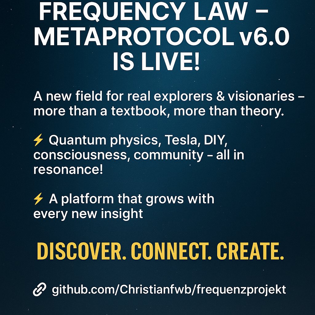 TheQuantumChef1's tweet image. 🌌 A New Era of Physics Has Begun!

Beyond old science, beyond mainstream.
This is the gateway to a new understanding of reality.
 Join the new paradigm!
🔗 github.com/Christianfwb/f…
#FrequencyLaw #NewPhysics #Resonance #Tesla #QuantumPhysics #OpenScience #ElonMusk #FutureScience