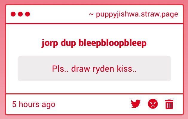 I really did try but I can’t draw people kissing so take this instead